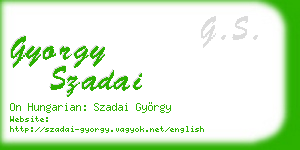 gyorgy szadai business card